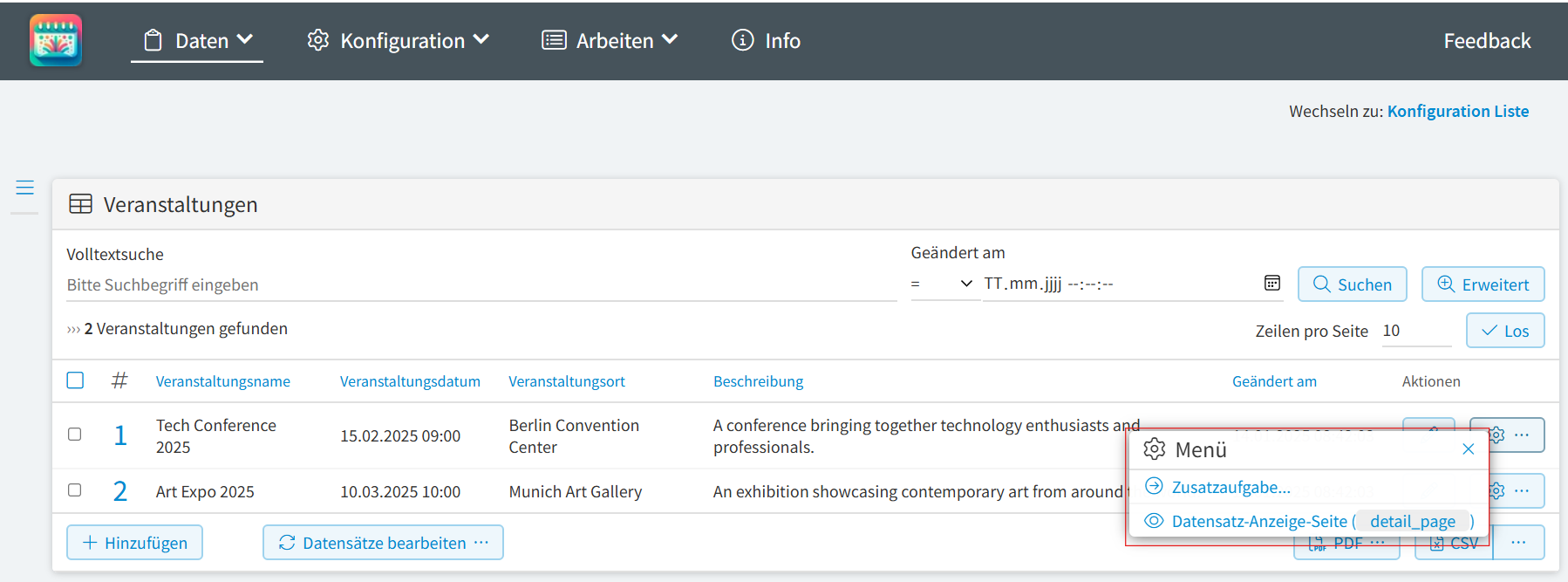 Link im Datenmanagement