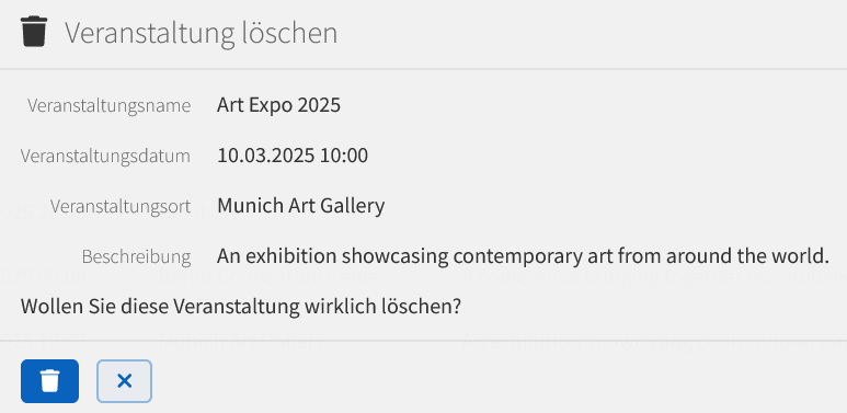 Datensatz löschen