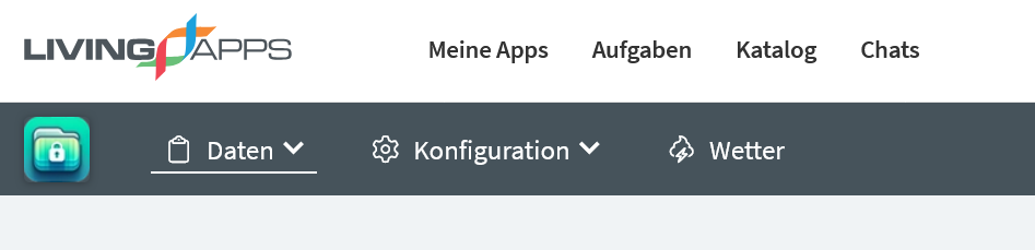 Benutzer-Menü - Eigener Link Ergebnis